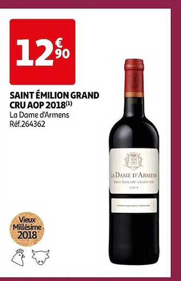 saint émilion grand cru aop 2018 la dame d'armens