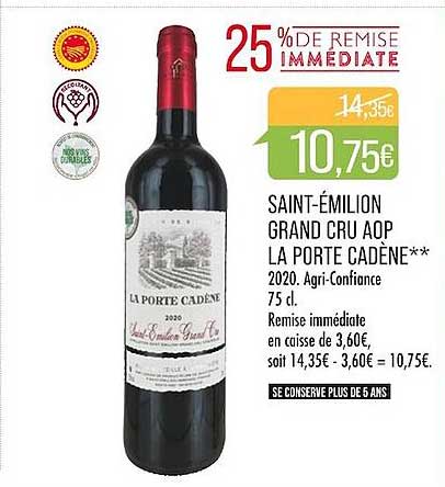 saint-émilion grand cru aop la porte cadène