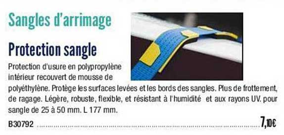 sangles d'arrimage protection sangle