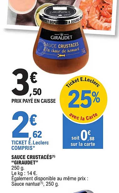 sauce crustacés giraudet