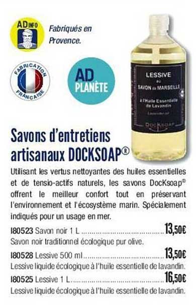 savons d'entretiens artisanaux docksoap