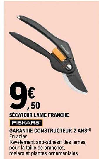 sécateur lame franche fiskars