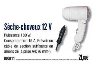 sèche-cheveux 12 v