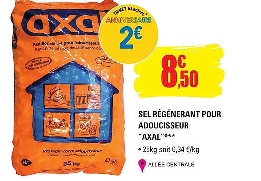 sel régénérant pour adoucisseur "axal"