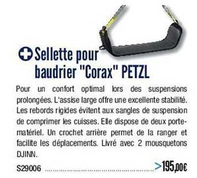 sellette pour baudrier "corax" petzl