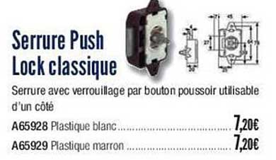 serrure push lock clasique