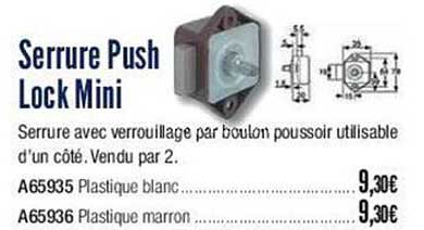 serrure push lock mini