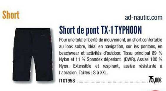 short de pont tx-1 typhoon