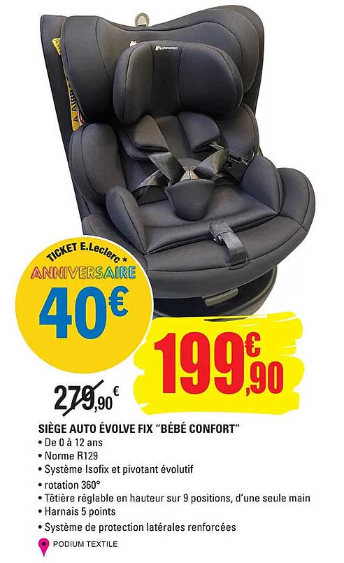 siège auto évolve fix "bébé confort