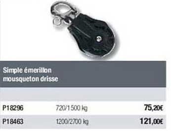 simple émerillon mousqueton drisse