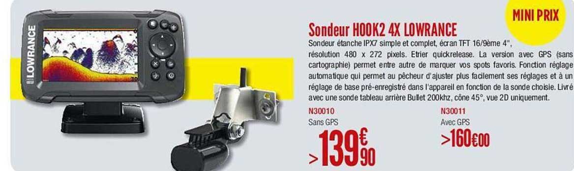 sondeur hook2 4x lowrance