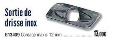 sortie de drisse inox