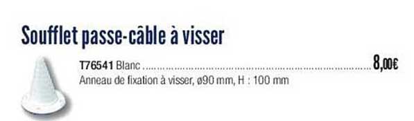 soufflet passe-câble à visser