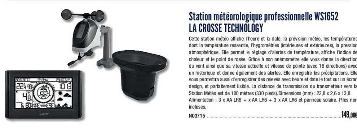 Station Météorologique  Professionnelle Ws1652 La Crosse Technology