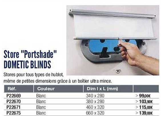 Store "portshade" Dometic Blinds