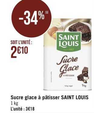 sucre glace à pâtisser saint louis