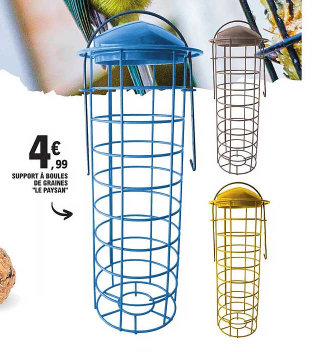 support à boules de graines "le paysan"