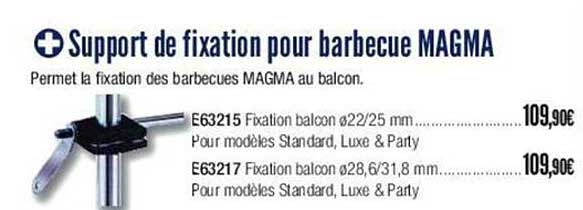 support de fixation pour barbecue magma