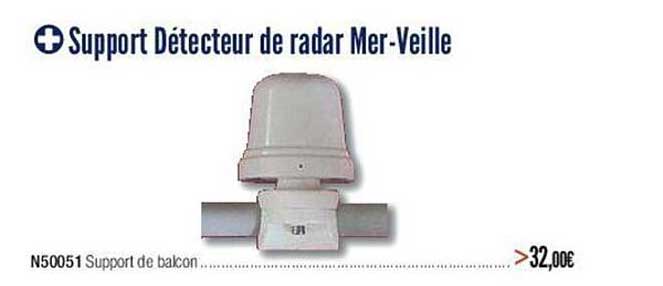 support détecteur de radar mer-veille
