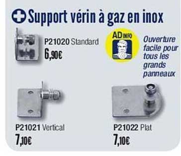 Support Vérin à Gaz En Inox