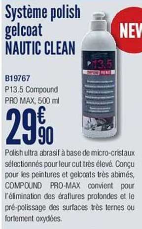 système polish gelcoat nautic clean