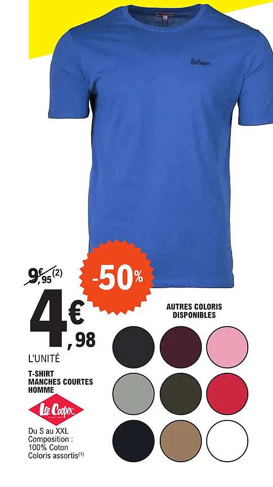 t-shirt manches courtes homme