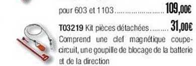 t03219 kit pièces détachées