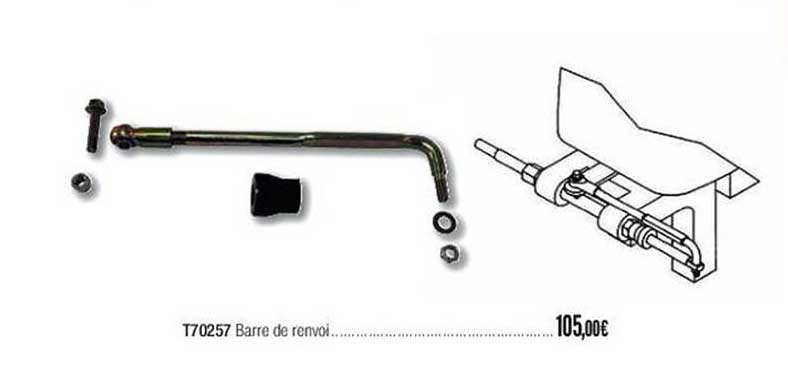 t70257 barre de renvoi