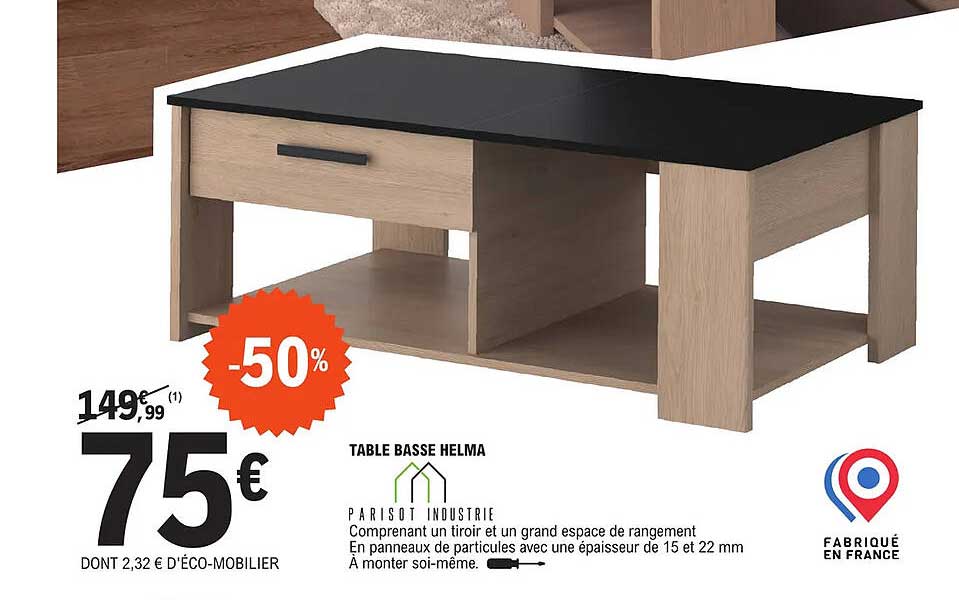 table basse helma parisot industrie