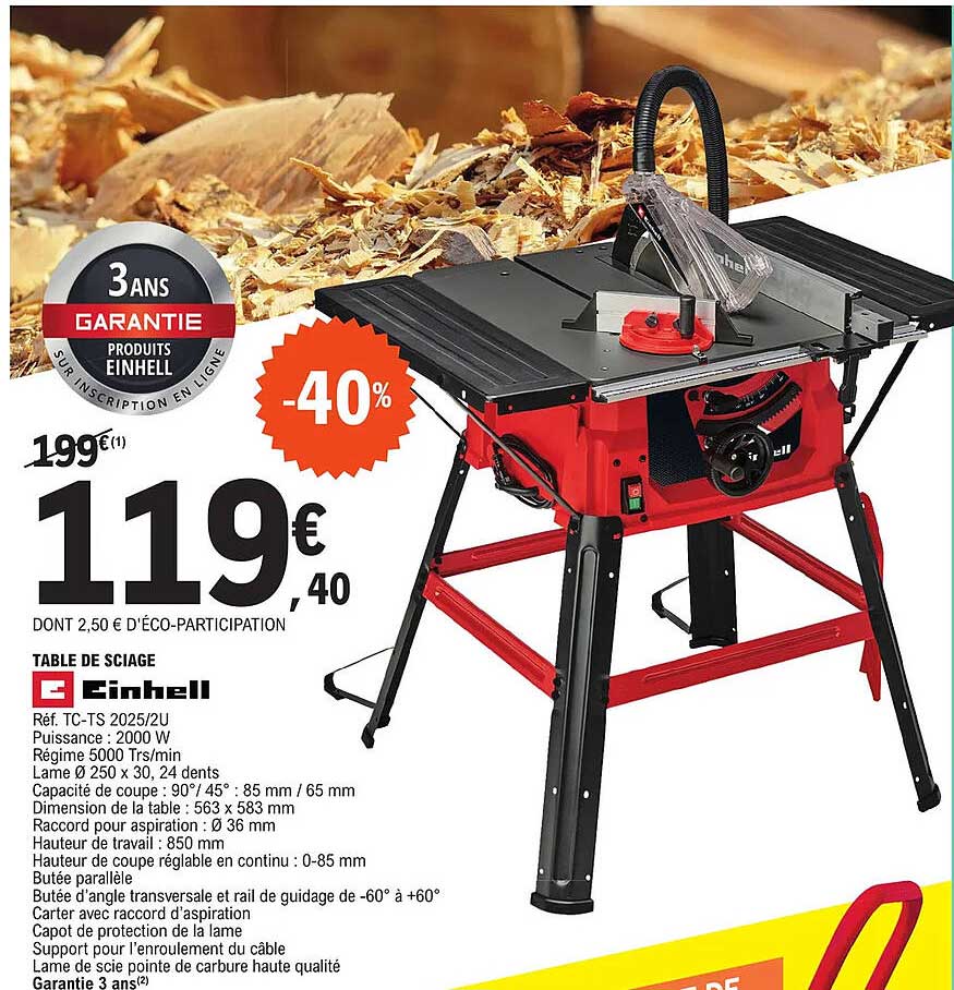 table de sciage einhell
