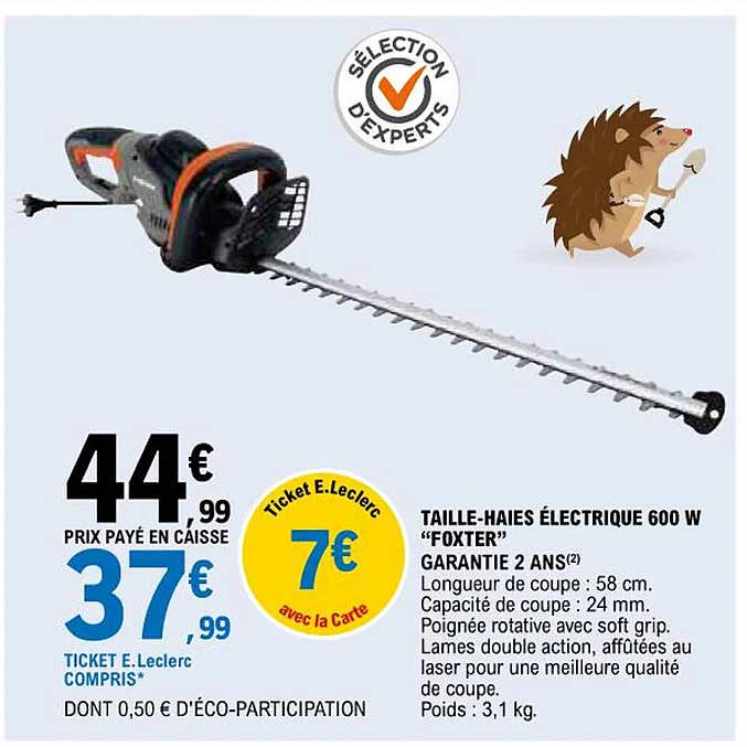 taille-haies électrique 600 w "foxter"