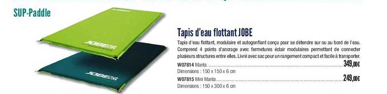 tapis d'eau flottant jobe