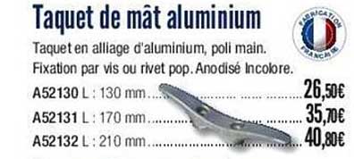 taquet de mât aluminium