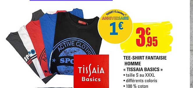 tee-shirt fantaisie homme «tissaia basics»