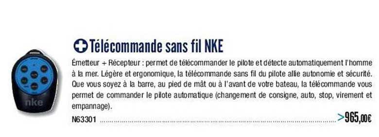 télécommande sans fl nke