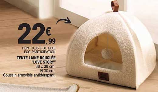 tente laine bouclée "love story"