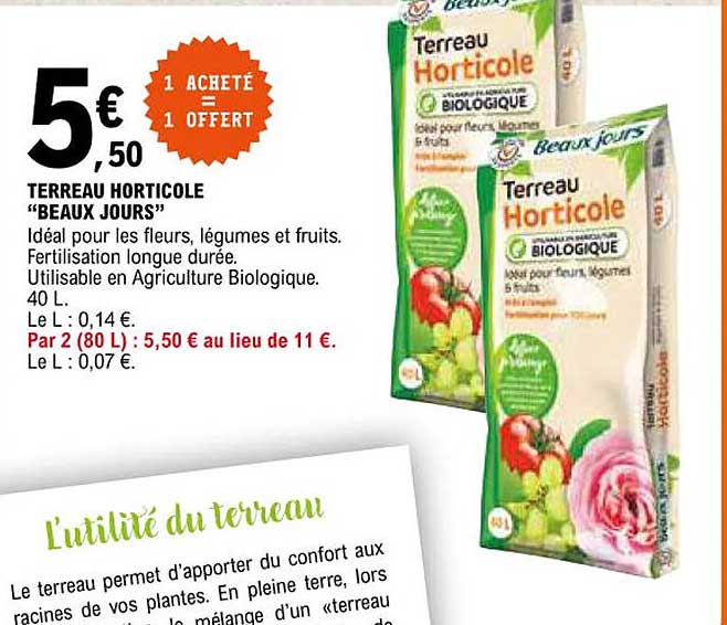 terreau horticole "beaux jours"