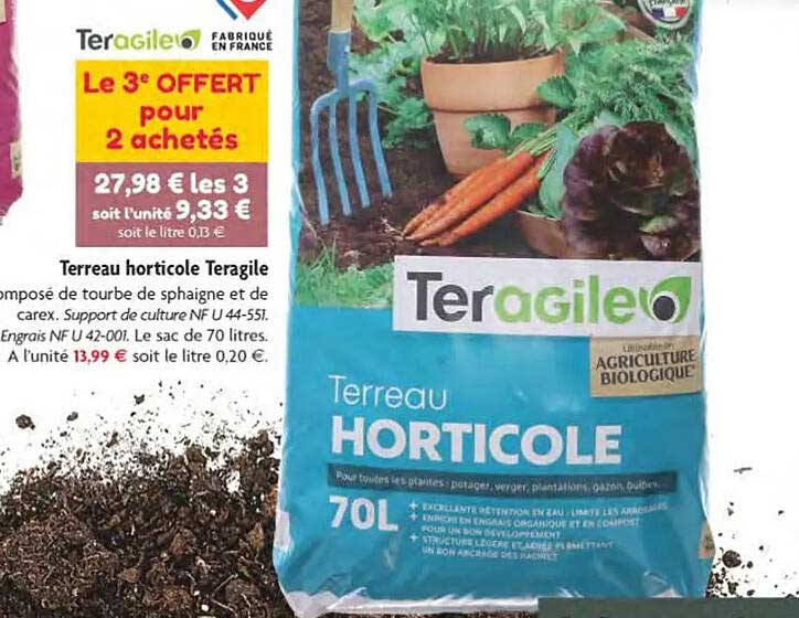 terreau horticole teragile