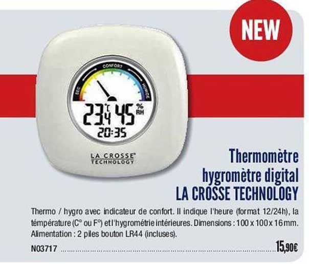 thermomètre hygromètre digital la crosse technology