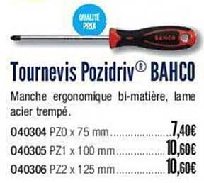 tournevis pozidriv bahco