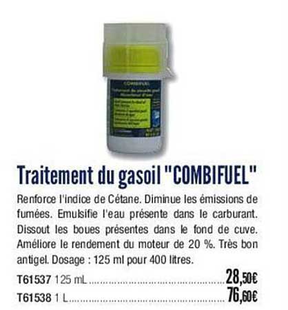 traitement du gasoil "combifuel"