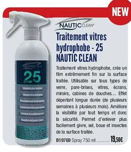 traitement vitres hydrophobe - 25 nautic clean