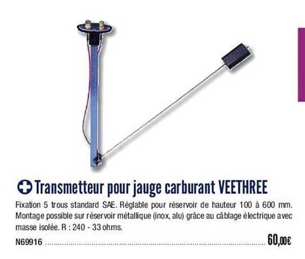 transmetteur pour jauge carburant veethree