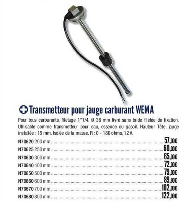 transmetteur pour jauge carburant wema