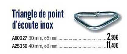 triangle de point d'écoute inox