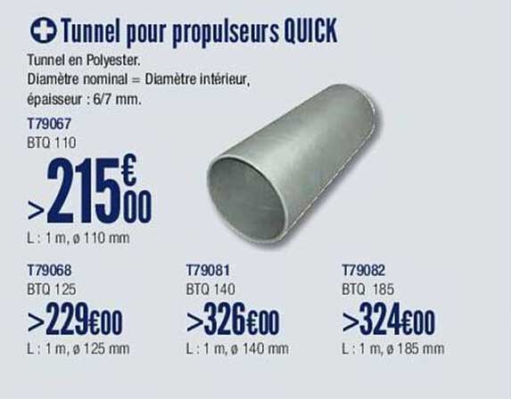 tunnel pour propulseurs quick