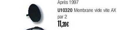 u10320 membrane vide vite ax par 2