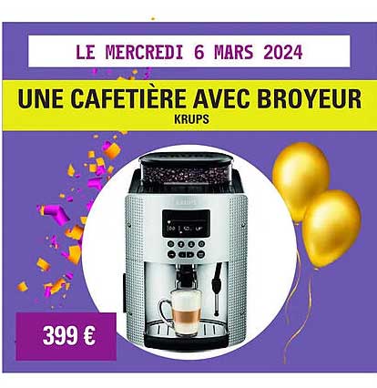 une cafetière avec broyeur krups