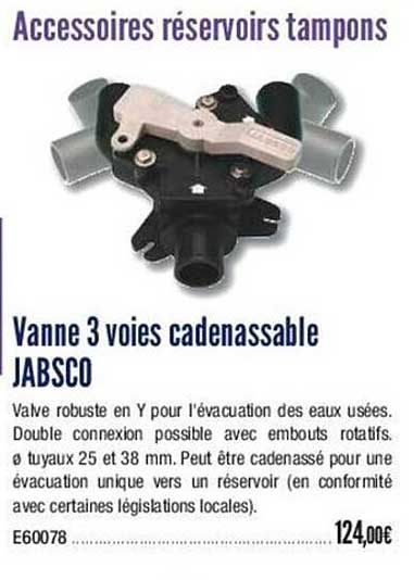 vanne 3 voies cadenassable jabsco