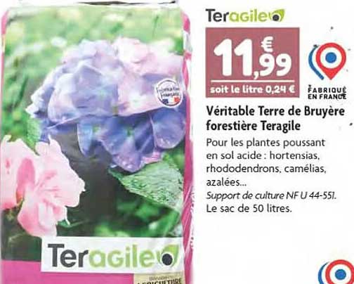 véritable terre de bruyère forestière teragile